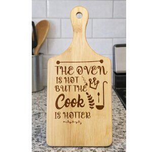 Custom Laser Engraved Bamboo Cutting Board - 11 X 5 Inch - Kitchen Images